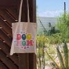Dog Mom Rainbow Canvas Bag