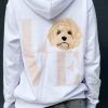 White Love Pink Dog Hoodie