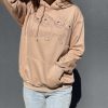 Beige Bulldog Black Line Hoodie