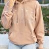 Beige Cav White Line Hoodie
