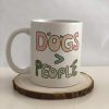 DOGS > PEOPLE BEIGE GREEN MUG
