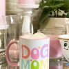 Dog Mom Colors Pink Handle Mug