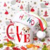 English Bulldog Red Love Red Handle Mug