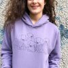 Purple Dachshund BLK Line Hoodie