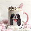 Tricolor Cav Pink Handle Mug
