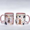 White Easter 2 Pink Handle Mug