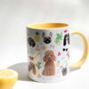 Summer White Yellow Handle Mug