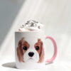 Lucy Baby Pink Handle Mug
