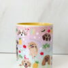 Summer Multicolor Yellow Handle Mug
