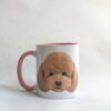 Poodle Toy Pink Handle Mug