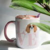 Love Cav Two Pink Handle Mug