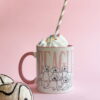 Beagle Letters Pink Handle Mug