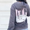 Dark Grey Pug Letters Hoodie