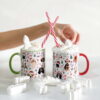 Christmas 1 Green Handle Mug