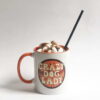 Crazy Dog Lady Orange Handle Mug