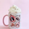 Dogs Christmas Ornament Pink Handle Mug