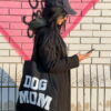Dog Mom Black Canvas Bag