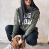 Olive Green Dog Mom Hoodie