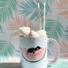 Watermelon Pink Handle Mug