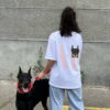 White Love Pink Doberman Tee
