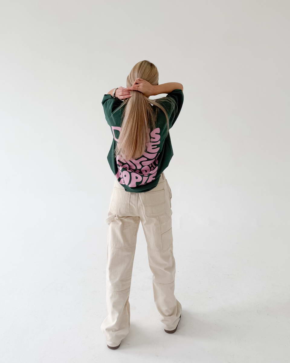 Green Dogs Are My Fav Ppl Pink Tee - Image 2