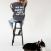 Grey My Dog Doesn't White Tee