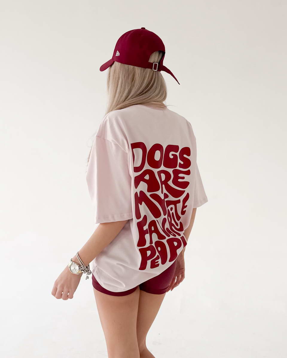 Pink Dogs Are My Fav Ppl Red Tee - Image 2