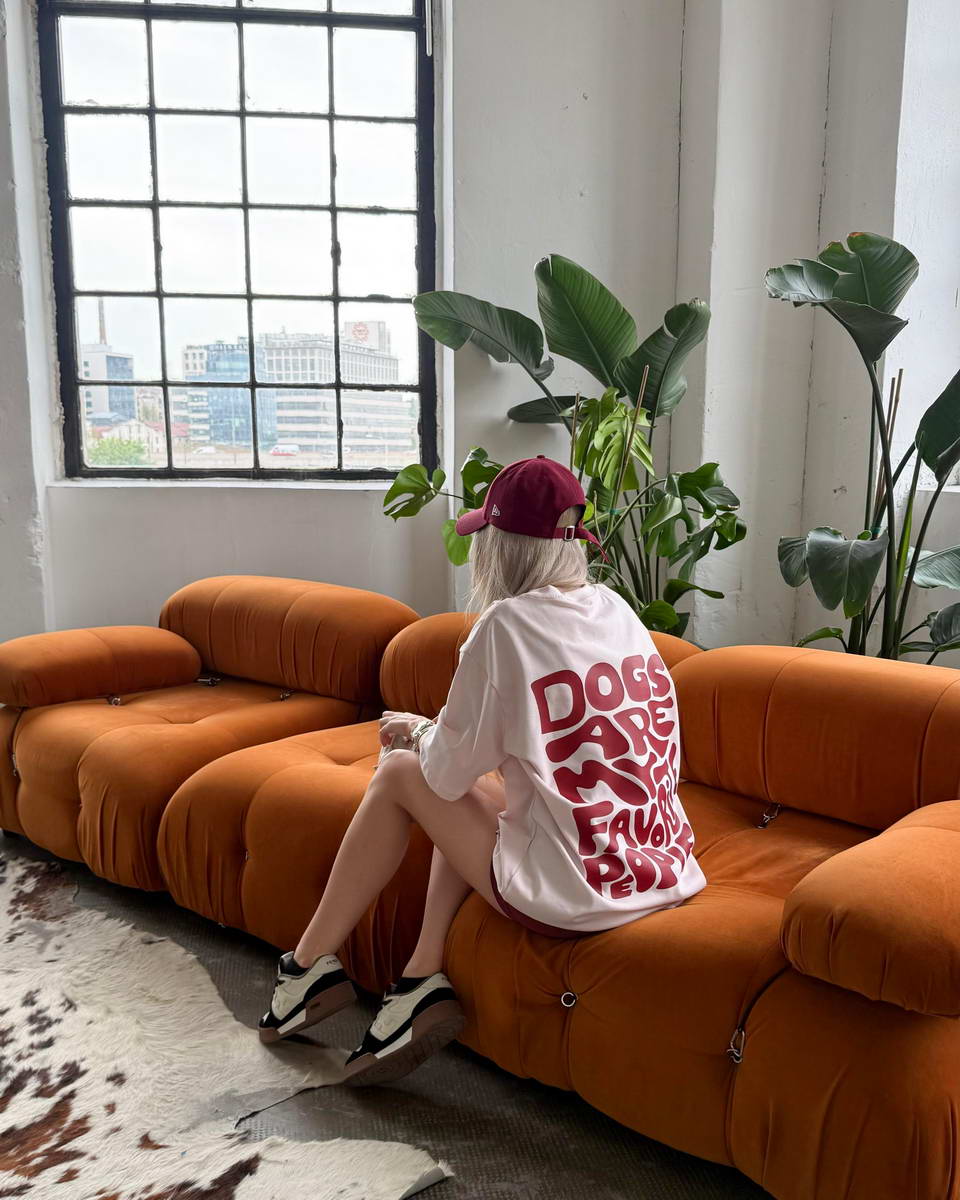 Pink Dogs Are My Fav Ppl Red Tee - Image 3
