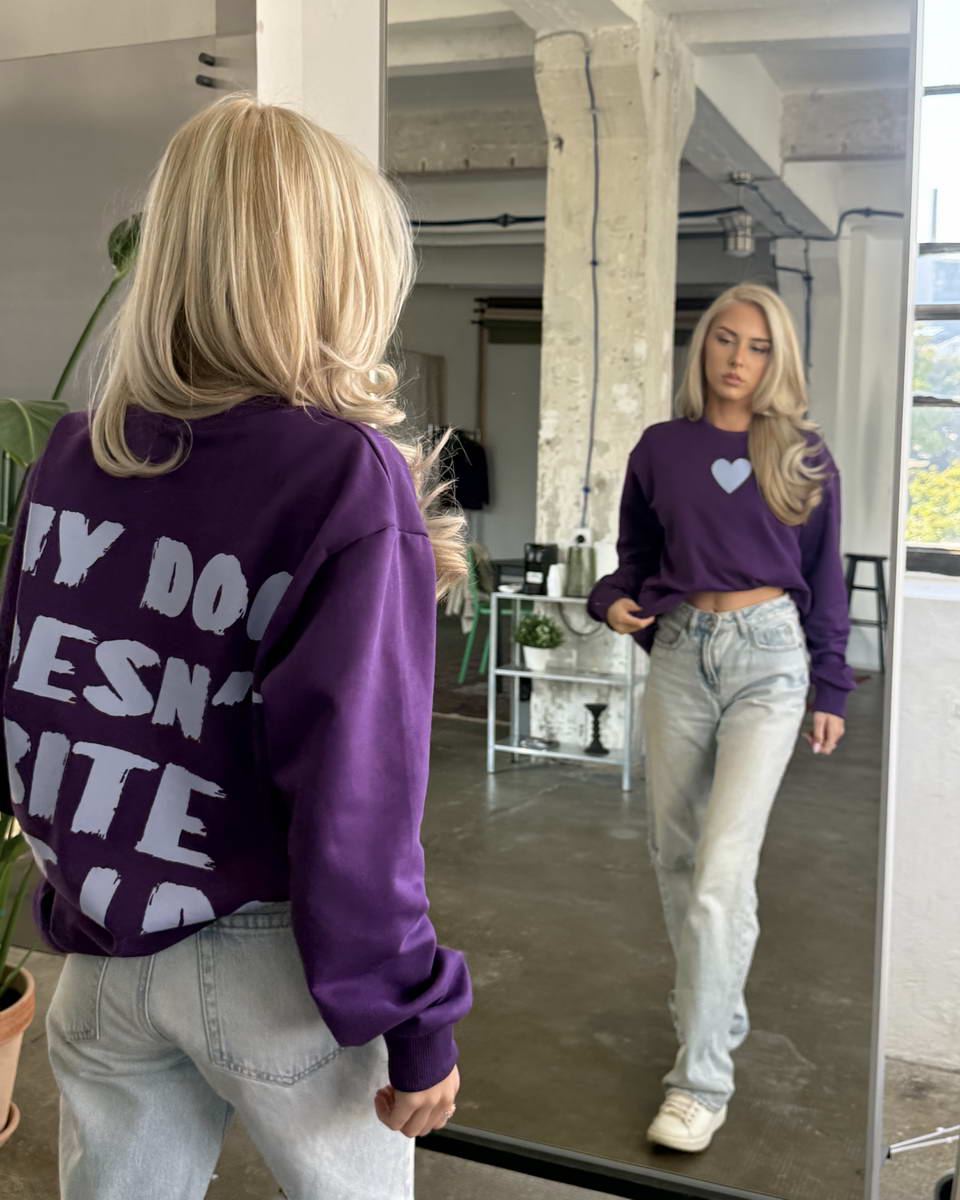Purple Heart Light Blue Sweatshirt - Image 2