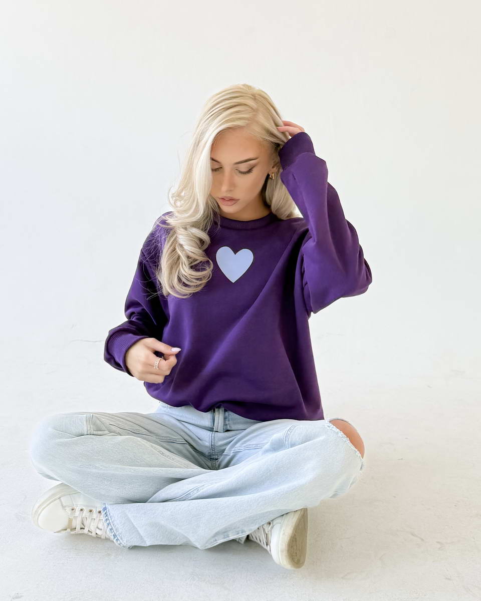 Purple Heart Light Blue Sweatshirt - Image 6