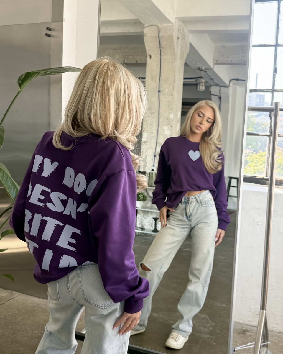 Purple Heart Light Blue Sweatshirt - Image 5