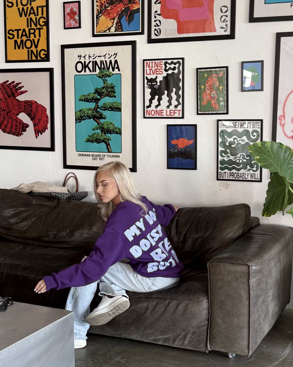 Purple Heart Light Blue Sweatshirt - Image 4