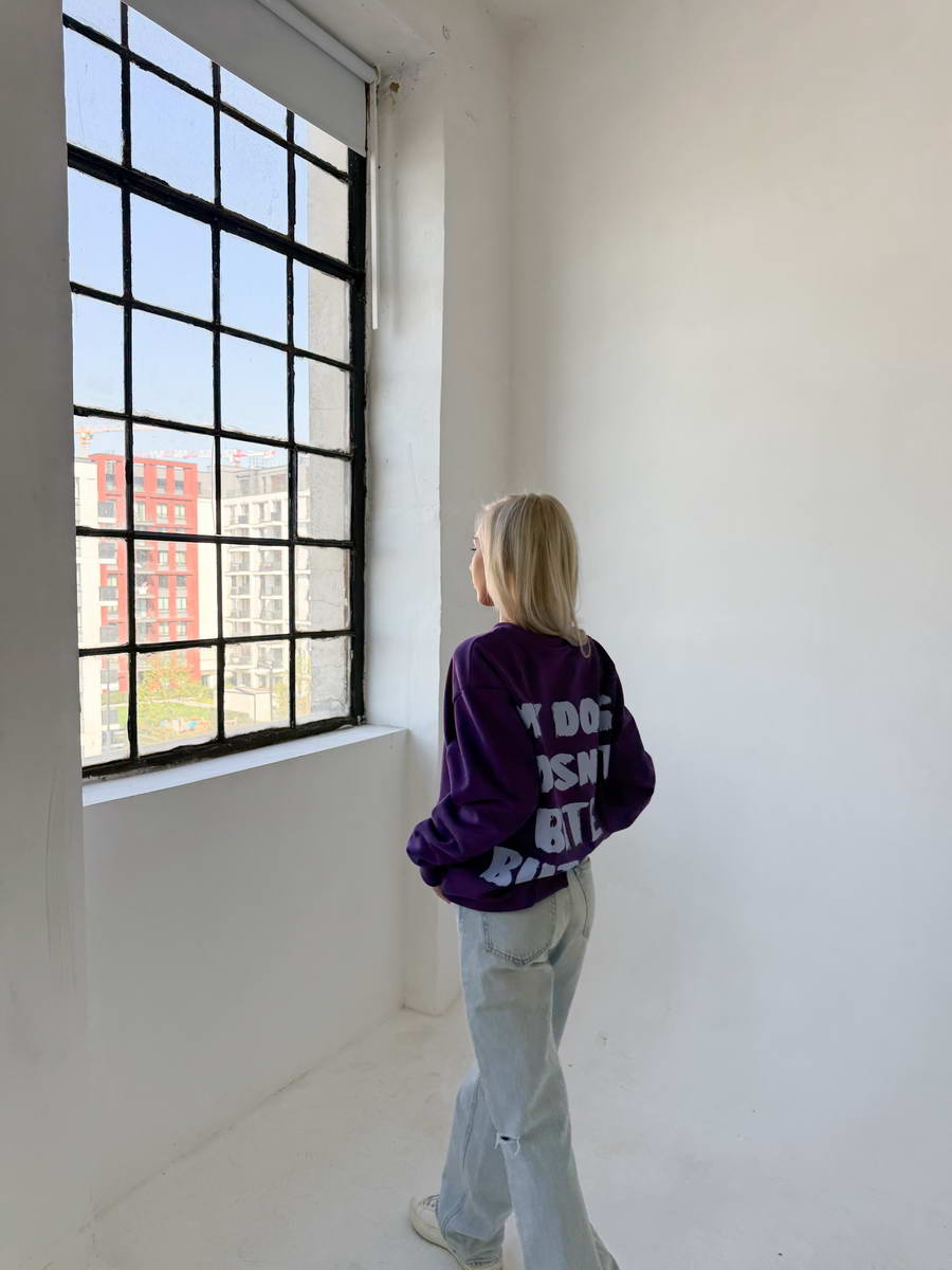 Purple Heart Light Blue Sweatshirt - Image 3