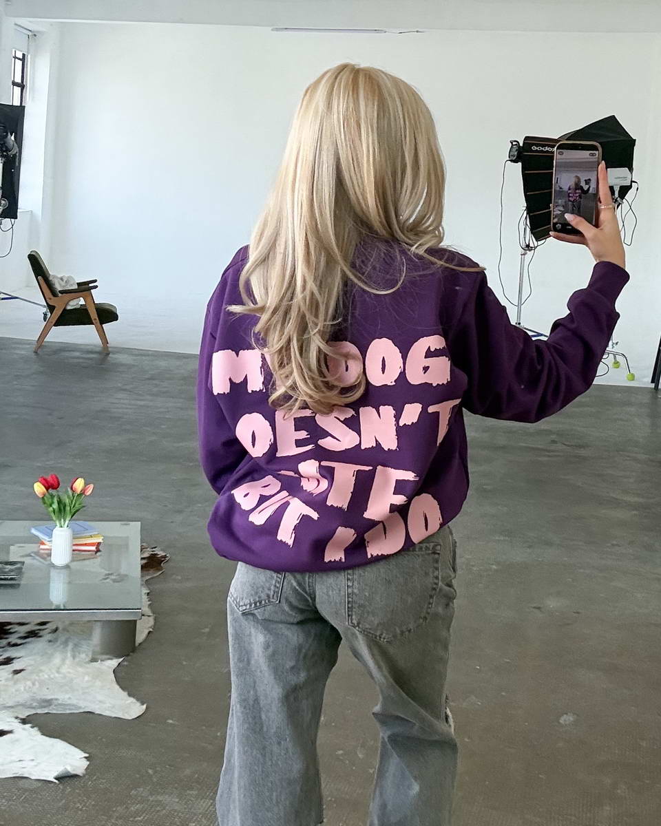Purple Heart Pink Sweatshirt - Image 2