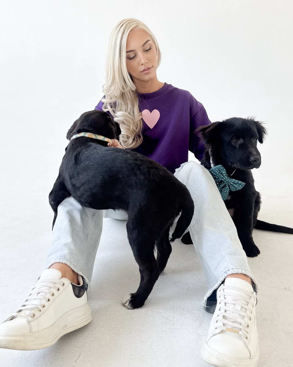 Purple Heart Pink Sweatshirt - Image 3